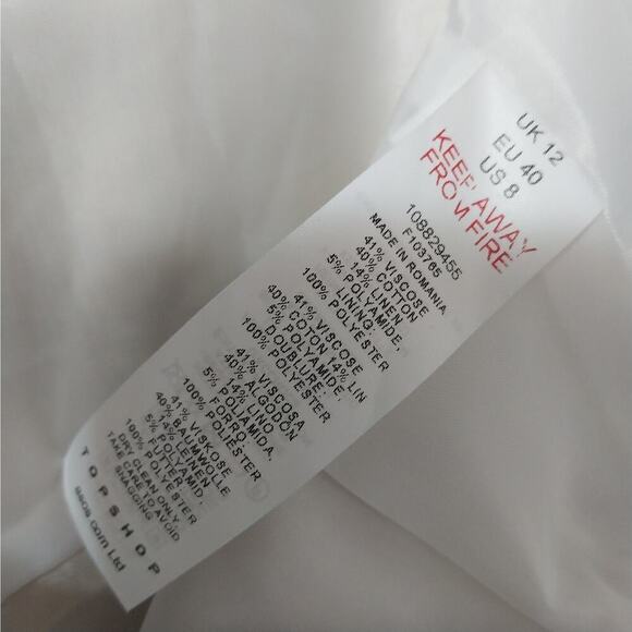 NWOT! TOPSHOP! LINEN & COTTON BLEND GOLDEN YELLOW PAISLEY JACKET, BLAZER! SZ 8 - Picture 7 of 8